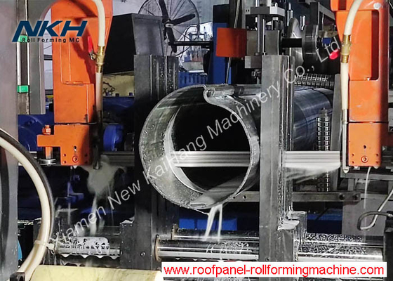 Rolling shutter door tube roll forming machine, steel shutter door tube online laser welding roll forming machine