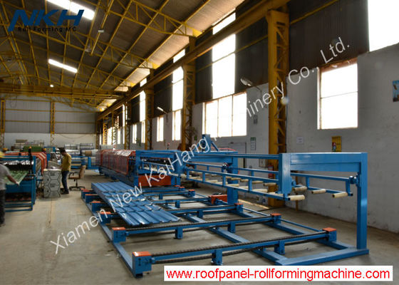 ชั้นนิวเมติก Stacker ใช้งานง่ายสำหรับเครื่องโปรไฟล์ลูกฟูก