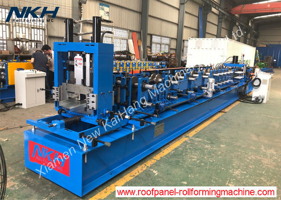 22KW Cr12Mov ใบมีดโครงเหล็กอัตโนมัติ Z100-300 Purlin Roll Forming Machine