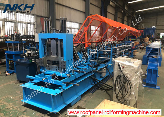 PLC Control Metal Purlin Roll Forming Machine ความเร็วสูงสุด 20m/min, auto exchange purlin