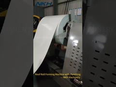 เครื่องปรับปรุงม้วนหลังคา พร้อมเครื่องเจาะในสาย