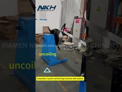 อัตโนมัติการเปลี่ยน C Purlin รอลล์เครื่องปั้นกับ Stacker